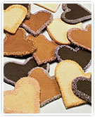 Heart Cookies with Sugar Crystals