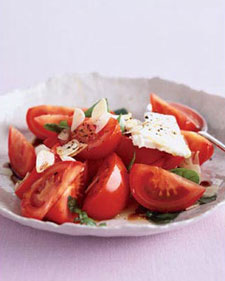 Roma Tomato Salad with Feta and Garlic