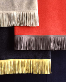 Suede Fringed Throw