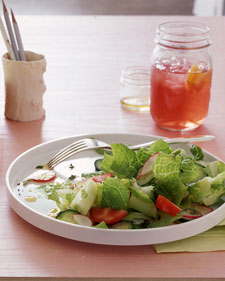 Garden Salad with Yogurt Cheese