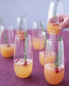 Sparkling Pear and Cranberry Cocktail