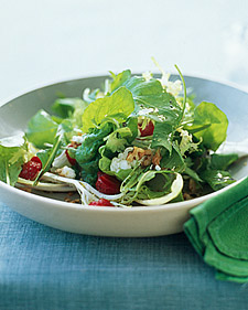 Image of Arugula, Frisee, And Red-Leaf Salad With Strawberries, Martha Stewart