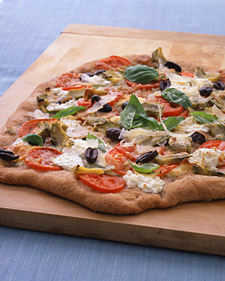 Whole-Wheat Pizza with Artichokes and Pecorino