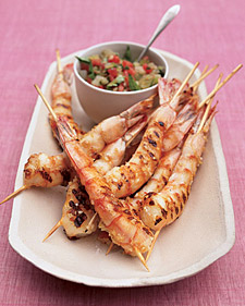 Ginger Shrimp with Charred Tomato Relish