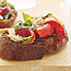 Roasted Pepper, Feta, and Basil Bruschetta