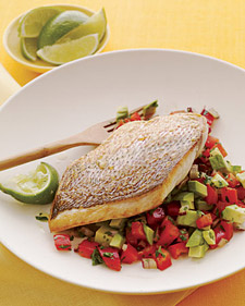 Snapper With Bell Pepper Salsa