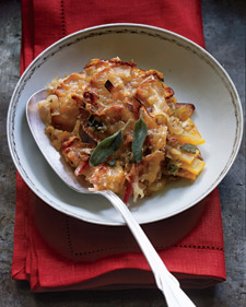 Apple, Leek, and Butternut Squash Gratin