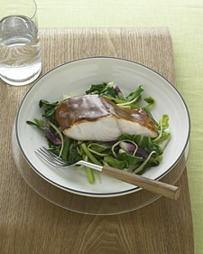 Hoisin-Glazed Black Cod with Bok Choy