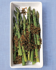 Image of Boiled Asparagus With Parsleyed Breadcrumbs, Martha Stewart