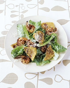 Caesar Salad with Spicy Shrimp