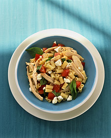 Pasta with Chicken, Tomato, and Feta