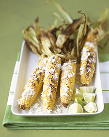 Grilled Corn with Lime and Cheese