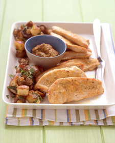 Turkey Cutlets with Potatoes and Mushrooms