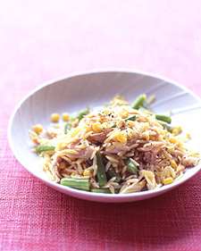 Orzo with Chicken, Corn, and Green Beans