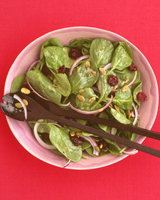 Image of Spinach Salad With Dried Cherries, Martha Stewart