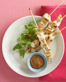 Chicken Satay with Peanut-Chutney Sauce