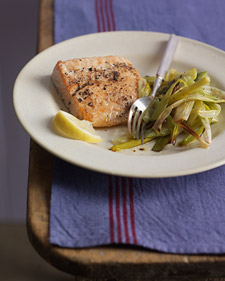 Salmon with Leeks