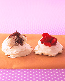 Strawberry Meringue Nests