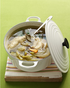 Poached Chicken Breasts and Chicken Broth