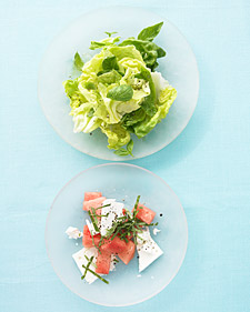 Watermelon Salad with Feta and Basil