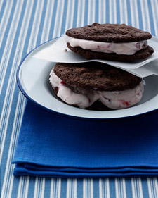 Strawberry-Chocolate Ice Cream Sandwiches