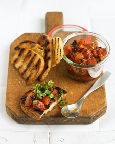 Grilled Tomato Bruschetta