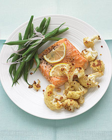 Roasted Salmon with Spicy Cauliflower 