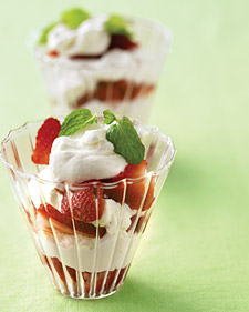 Strawberries with Mint Whipped Cream