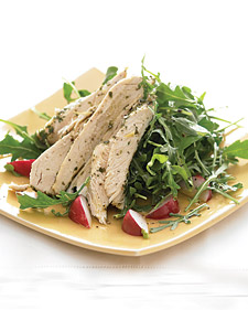 Zap It: Chicken with Lemon and Wine over Arugula