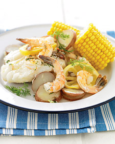 Image of Grilled New England Seafood 'Bake', Martha Stewart