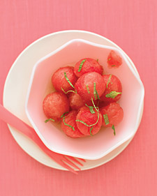 Watermelon Salad with Rum and Mint