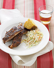 Grilled Spare Ribs with Barbecue Sauce 