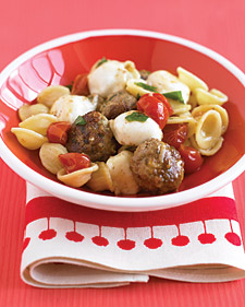 Image of Pasta With Turkey Meatballs And Bocconcini, Martha Stewart