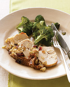 Stuffed Chicken Breast and Roasted Broccoli