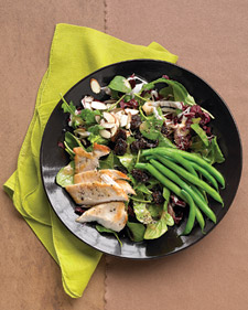 Image of Seared-Chicken Salad With Green Beans, Almonds, And Dried Cherries, Martha Stewart
