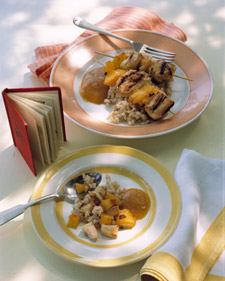 Image of Grilled Chicken And Peach Kabobs, Martha Stewart
