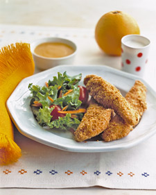 Chicken Fingers with Orange Dipping Sauce