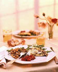 Pecorino-Sausage Frittata with Tomato Sauce and Root-Vegetable Home Fries