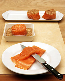 Sesame Salmon Roulades