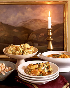 Curried Shrimp with Cinnamon Basmati Rice and Crisp Cauliflower