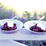 Roasted Plums with Creme Fraiche