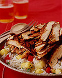Jerk Chicken with Pineapple-Cilantro Rice