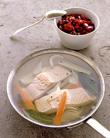 Poached Salmon with Beet Relish