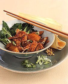 Hot-and-Spicy Chicken with Peaches