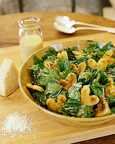 Caesar Salad with Heart Croutons