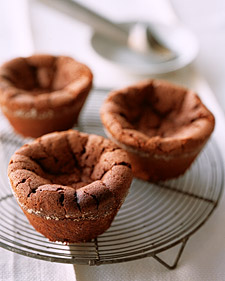 Sunken Chocolate Cakes with Coffee Ice Cream