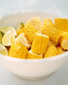 Corn on the Cob with Lime and Melted Butter