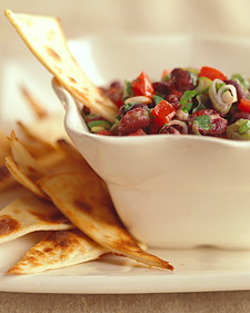 Black Bean Salsa with Tortilla Chips