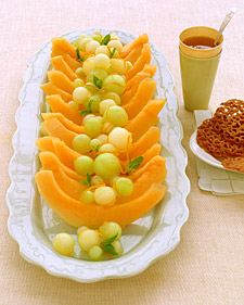Melon with Orange-Ginger Syrup