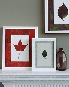 Leaf Decoupage Picture Mats